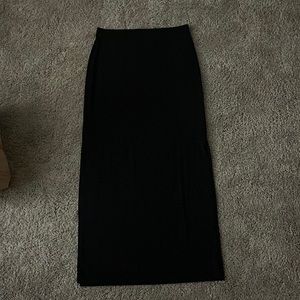 Black long skirt with slit